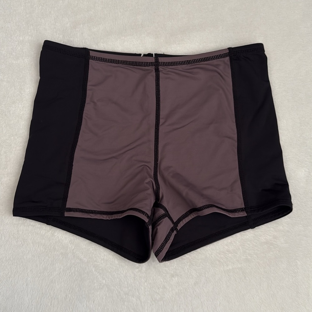 L*Space | Verona Reversible Swim Short Active Bikini Bottom Black/Purple (S) - Picture 2 of 16